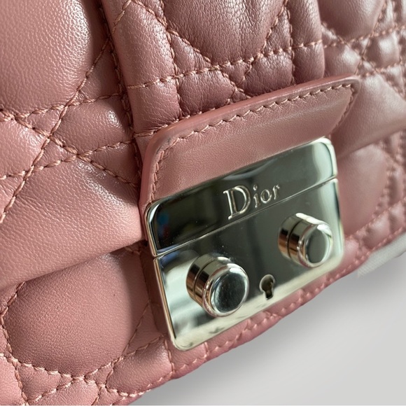 Christian Dior Pink Lambskin Leather Cannage Flap Bag - Picture 6 of 16